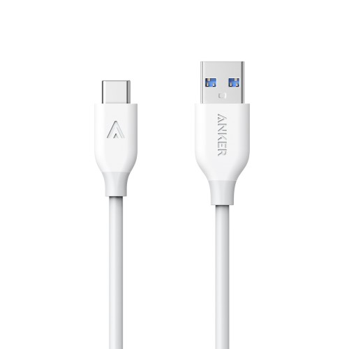 PowerLine USB-C to USB 3ft White PowerLine USB-C to USB 3ft White