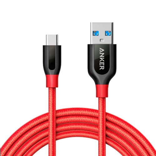 PowerLine+ USB-C to USB 6ft Red PowerLine+ USB-C to USB 6ft Red